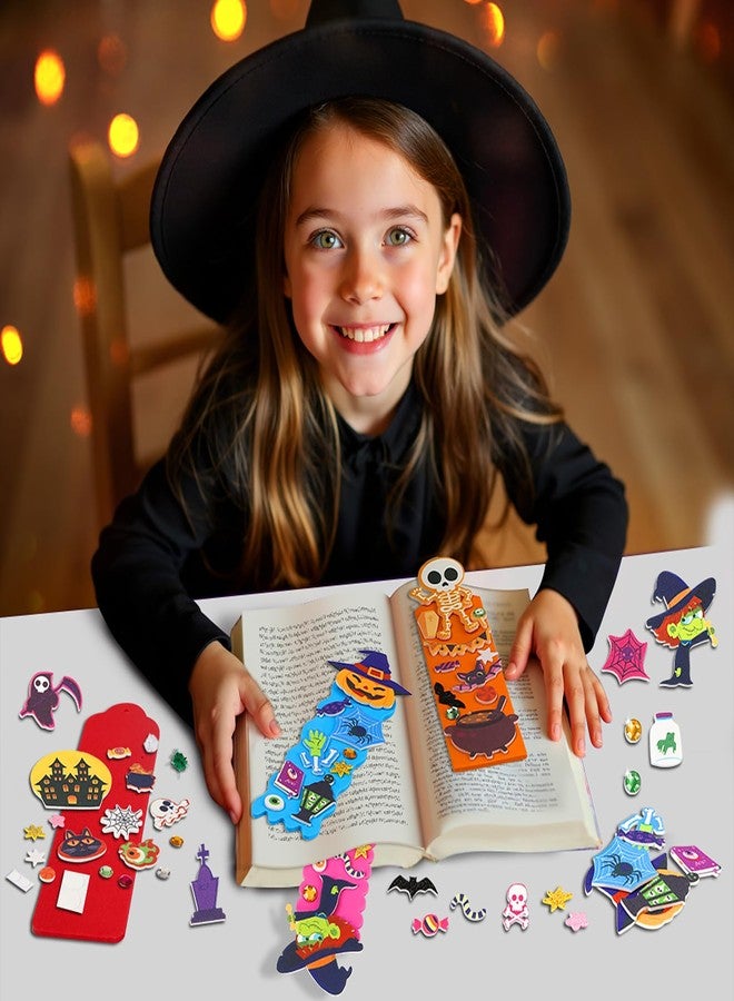 AuroTops 24 Pack Halloween Crafts for Kids,Halloween Bookmarks for Kids Party Favors DIY Bookmarks Kits Trick or Treat Gifts Goodie Bags Gifts Treat Bags Fillers Bulk Classroom Prizes Party Decoration - Image 5